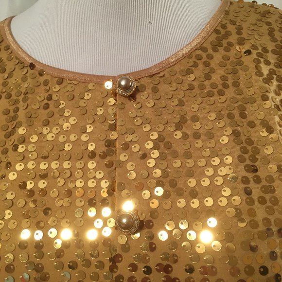 Fancy Sequined Blouse                    FREE SHIPPING - Picture 9 of 10